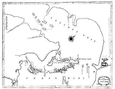 Карта Северо-Восточной Азии и Северной Америки Н. И. Дауркина.