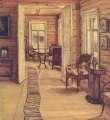 А.Каринская. Интерьер в усадьбе Л.Ф.Пантелеева в Мурманове 1913 год //Вологодская государственная картинная галерея. – Л., 1989