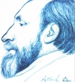 А.Осипов. "Набросок с В. Корбакова". 1975. Бумага, авторучка//Владимир Корбаков. Меня рисуют друзья: Альбом. – М., 2005