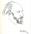 Т.Яблонская. "Портрет В.Н. Корбакова". 1976..Бумага, фломастер.//Владимир Корбаков. Меня рисуют друзья: Альбом. – М., 2005