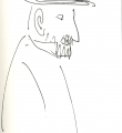 И.Затуловская. "Набросок с В. Корбакова". 2001. Бумага, авторучка//Владимир Корбаков. Меня рисуют друзья: Альбом. – М., 2005