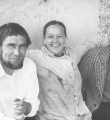 Поэт Виктор Болотов с женой и Михаил Сопин. Пермь, 70-е гг.