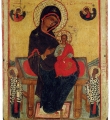 Икона «Богоматерь с Младенцем на престоле». Реставратор Н. И. Федышин (1974 г.)