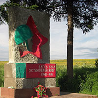 Памятник на границе, где был остановлен враг, с. Ошта.