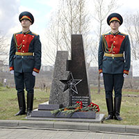 На открытии памятника вологжанам – защитникам Сталинграда