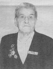 На снимке: ветеран Великой Отечественной войны Н. С. Богданов