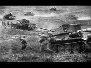 Танковое сражение между советской и германской армиями