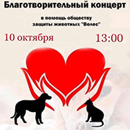 Благотворительный концерт в поддержку  общества защиты животных «Велес»