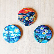 Мастер-класс «Роспись мини-холста на магните»